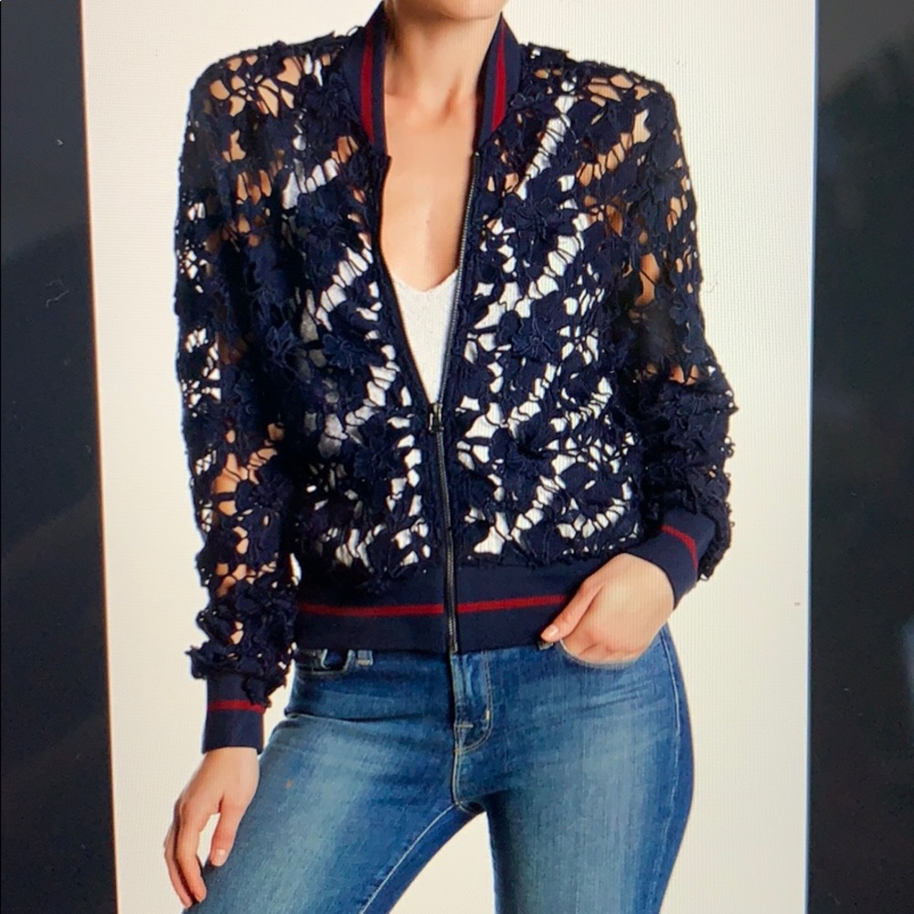 Lace Bomber Jacket